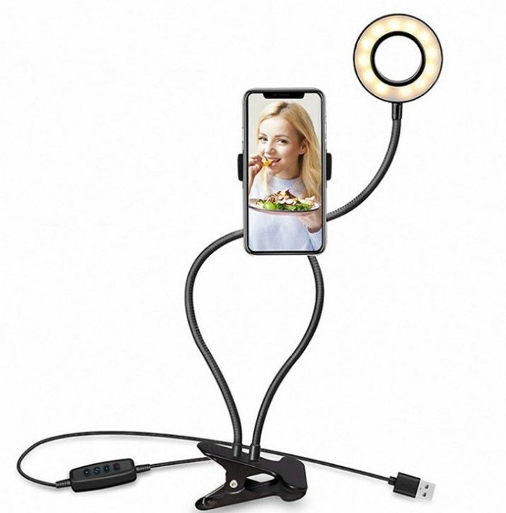 LED Selfie Ring Light for Live Adjustable Makeup Light - 8cm Stand