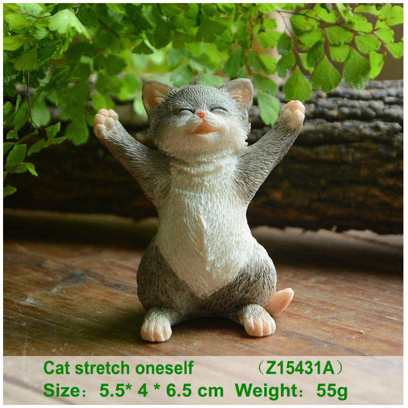 Cute cat decoration simulation doll creative car interior jewelry office desk small decoration girl gift birthday