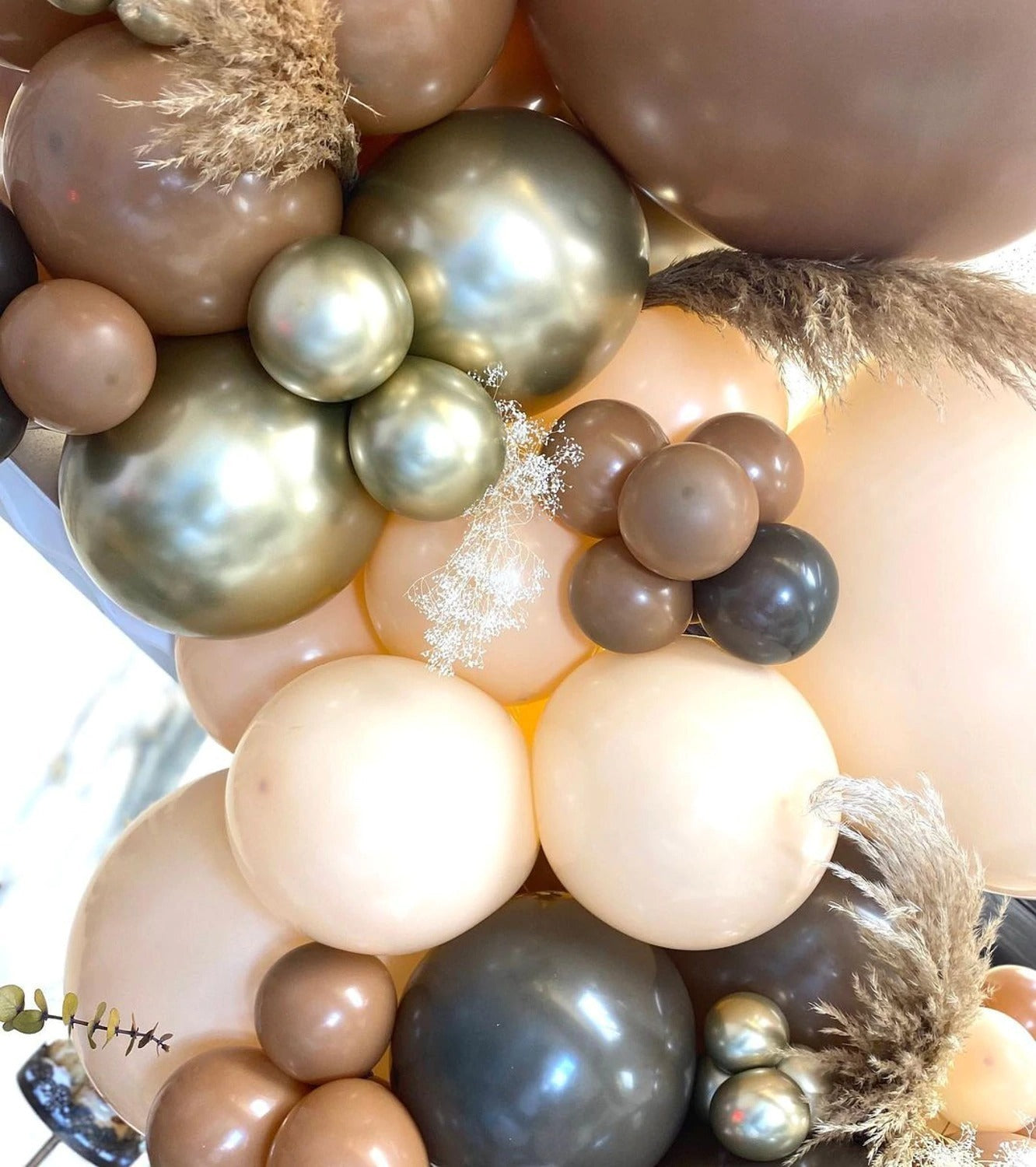 Brown Retro Balloon Chain Set Birthday Scene Atmosphere Decoration Props