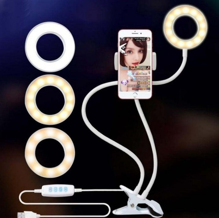 LED Selfie Ring Light for Live Adjustable Makeup Light - 8cm Stand