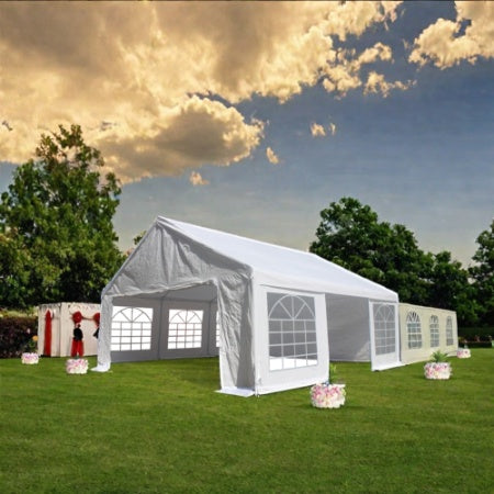 20x20 Feet Party Tent Heavy Duty Marquee Canopy Outdoor Wedding Tent Carport Events Shelter Tent For Parties BBQ With Storgae Carry Bags