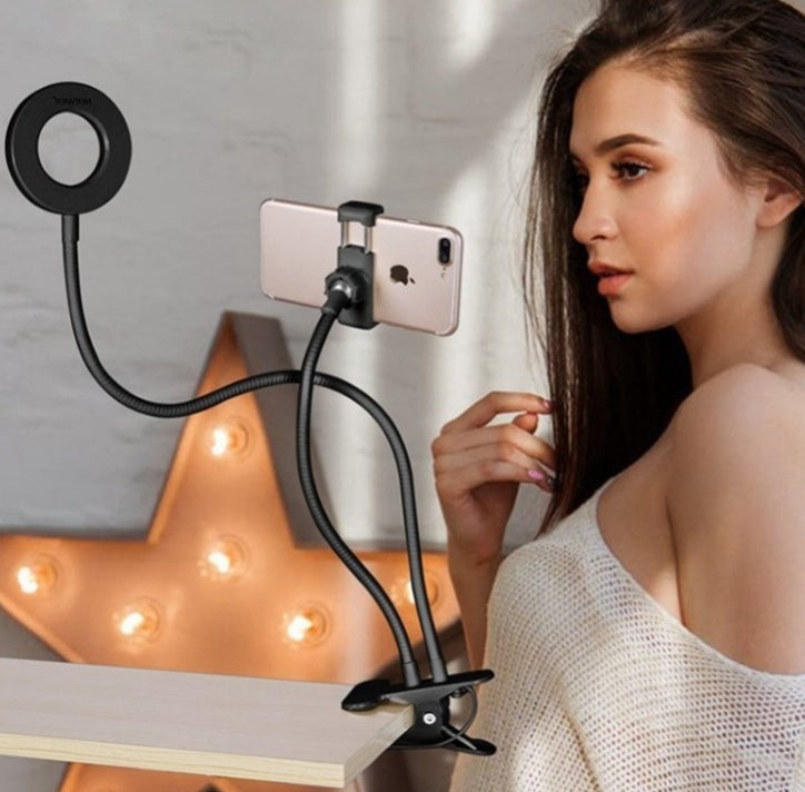 LED Selfie Ring Light for Live Adjustable Makeup Light - 8cm Stand
