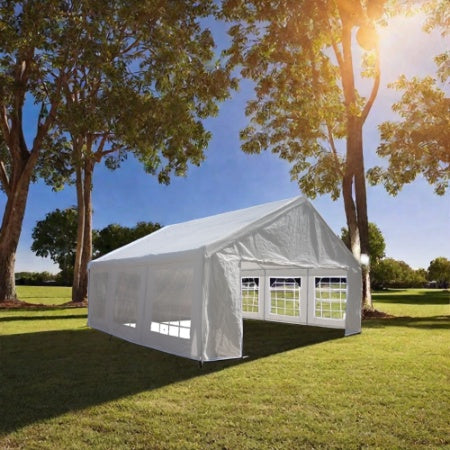 20x20 Feet Party Tent Heavy Duty Marquee Canopy Outdoor Wedding Tent Carport Events Shelter Tent For Parties BBQ With Storgae Carry Bags