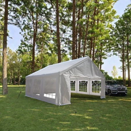 20x20 Feet Party Tent Heavy Duty Marquee Canopy Outdoor Wedding Tent Carport Events Shelter Tent For Parties BBQ With Storgae Carry Bags
