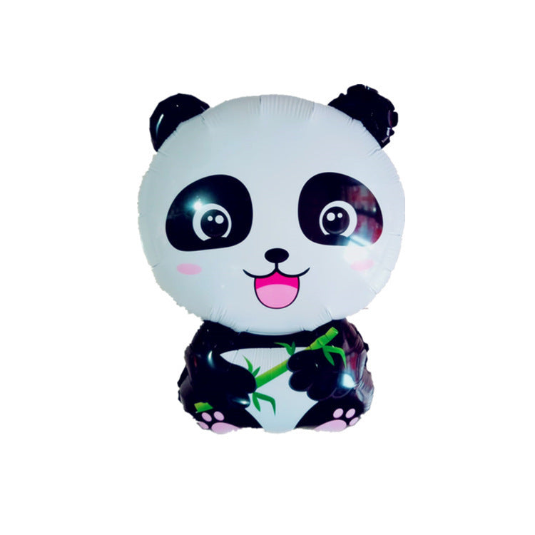 Panda Aluminum Film Balloon Combination Cartoon Panda Birthday Party Balloon Decoration Children's Birthday Balloon Cross Border Hot Sale