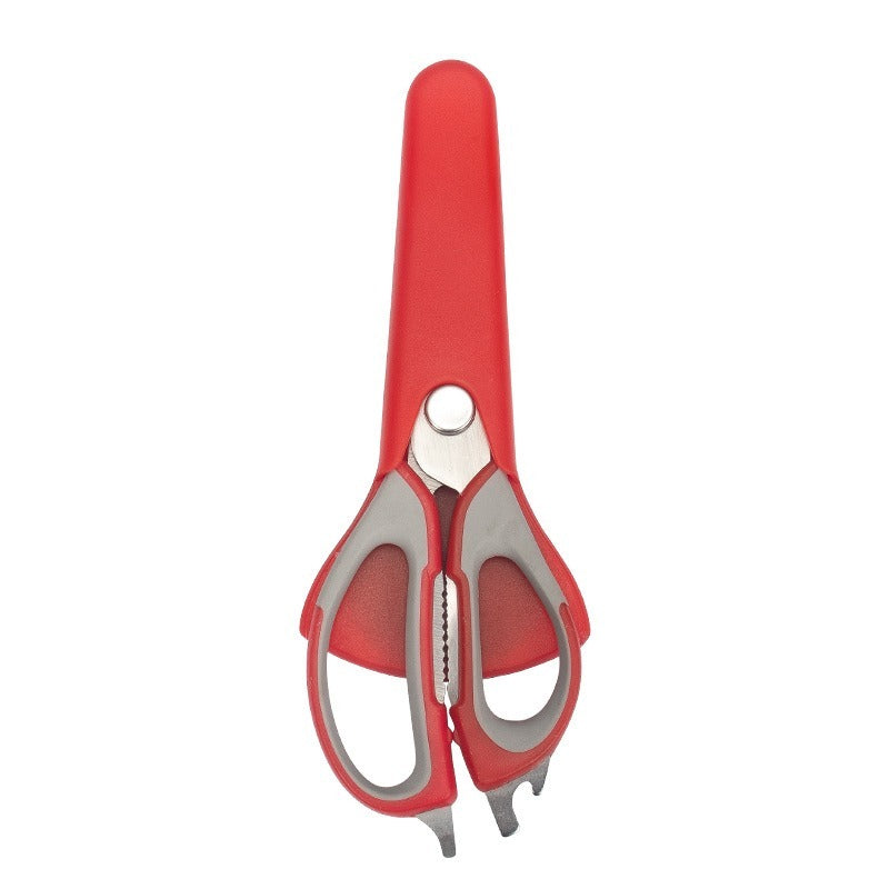 7-in-1 Multi-Purpose Kitchen Scissors With Magnetic Holder - Ultra-Sharp Stainless Steel Blades For Meat, Fish, Vegetables, Nuts & Bottles - Ergonomic Non-Slip Grip, Detachable & Easy To Clean - Profe