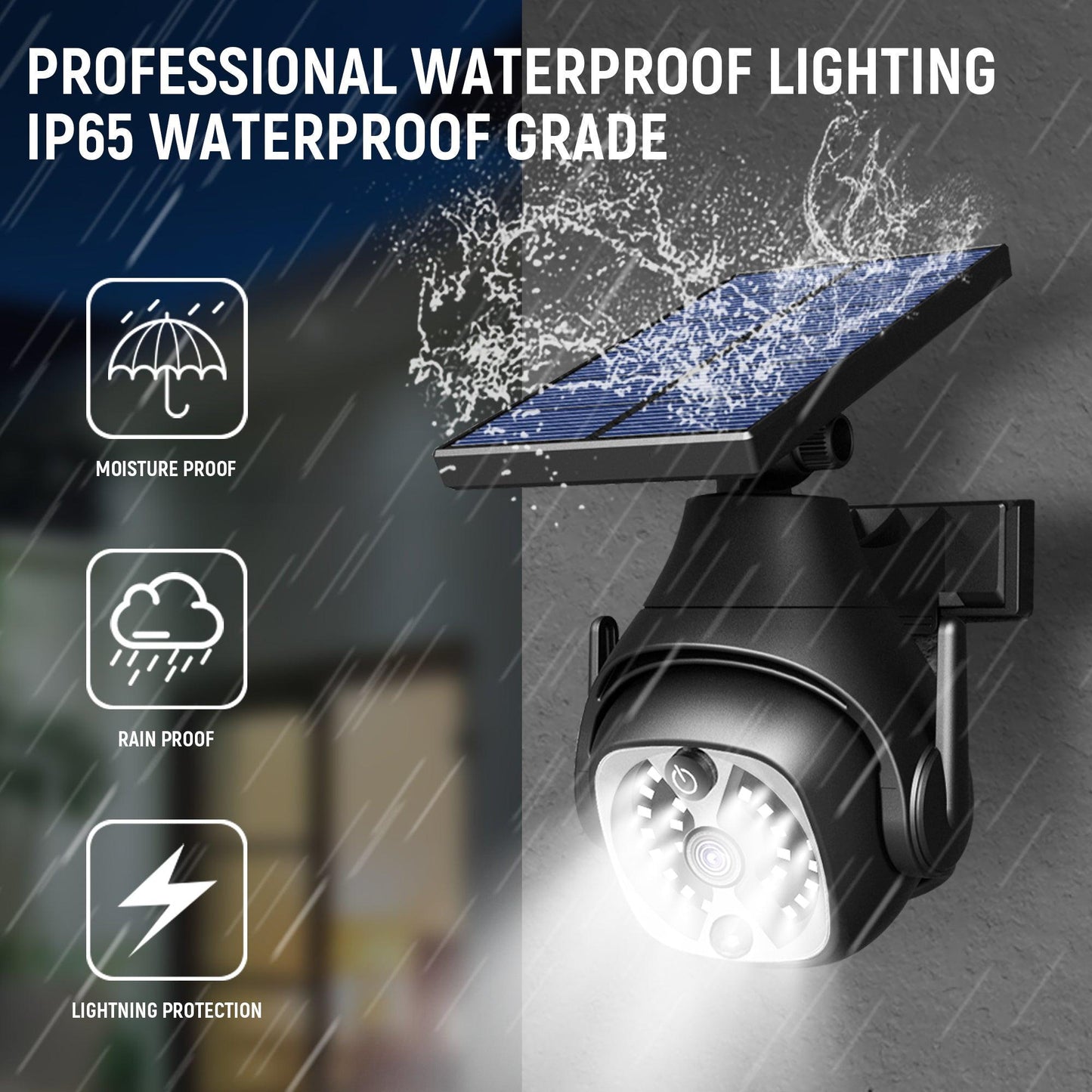 Solar Powered Outdoor Courtyard Lights Household Lighting Lights Human Sensing Lights Outdoor Waterproof Street Lights Balcony Solar Wall Lights - US Style Inc.