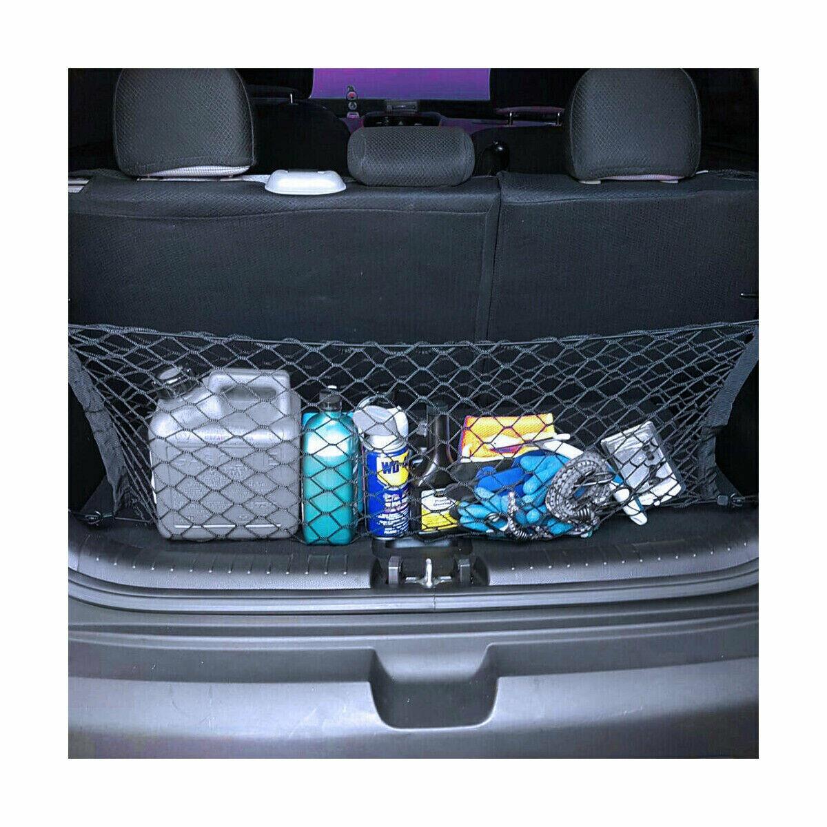 Trunk CARGO NET Car Nylon Elastic Mesh Organizer Truck SUV Universal 4 Hook Rear - US Style Inc.