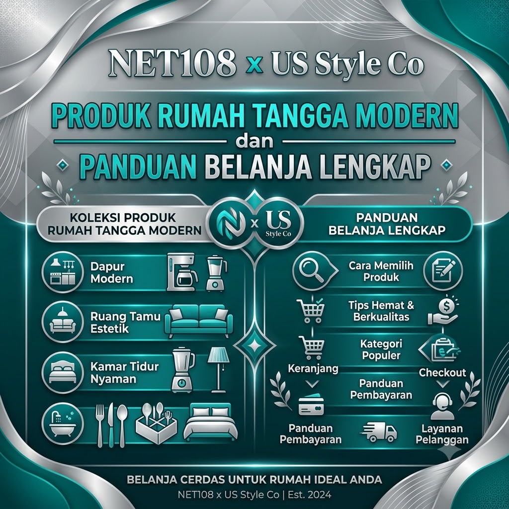 NET108 x US Style Co: Produk Rumah Tangga Modern dan Panduan Belanja Lengkap