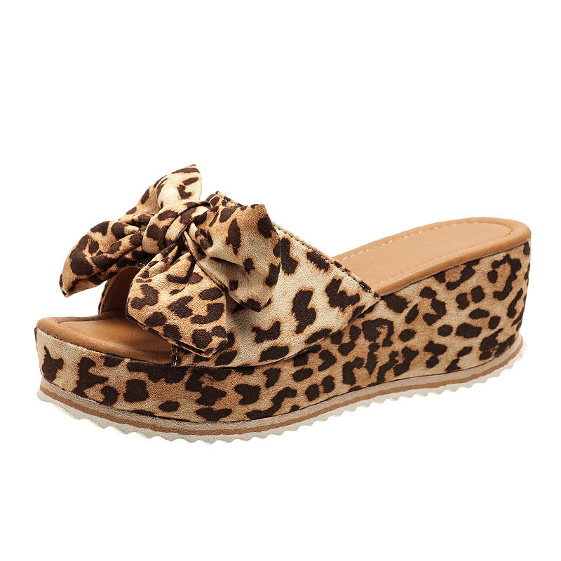 leopard print wedges