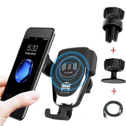 10W QI Wireless Fast Car Charger Mount Holder Stand Automatic Clamping Charging - US Style Inc.