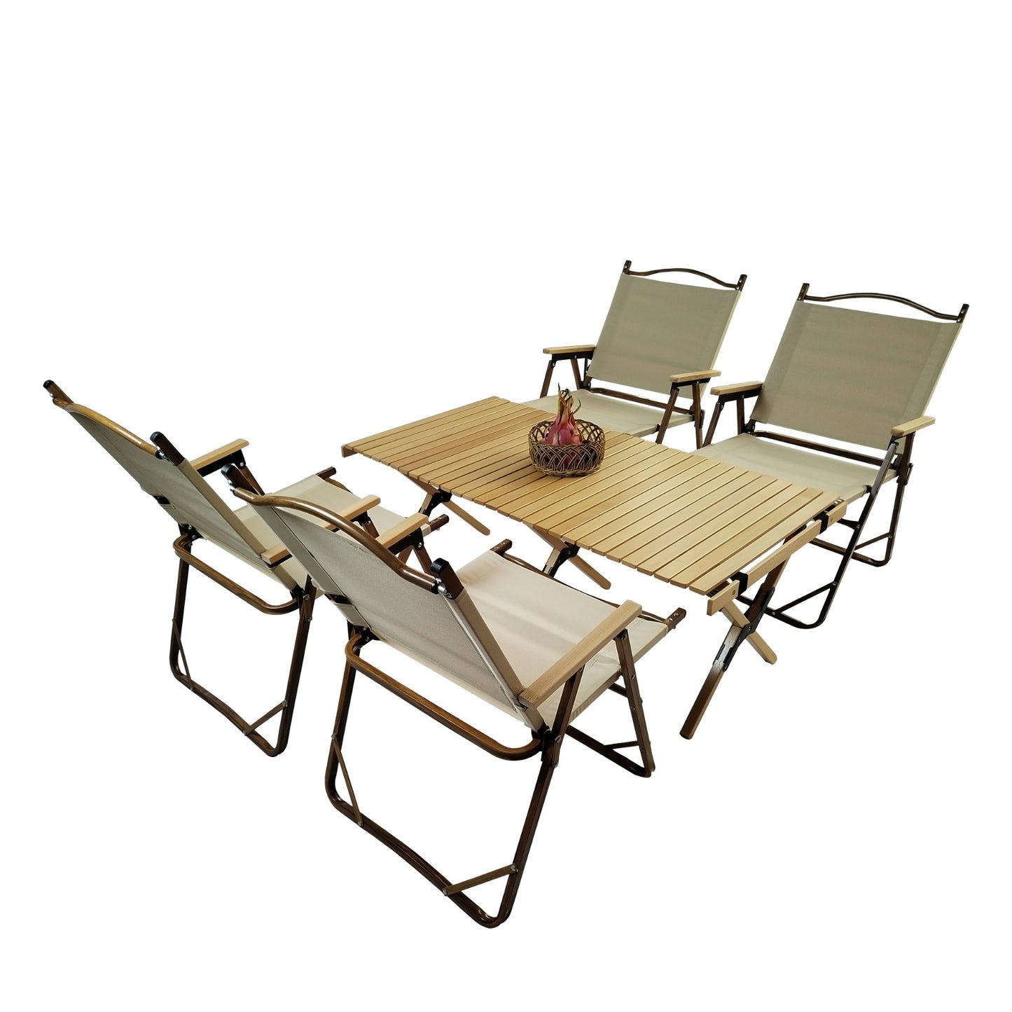 Wooden Multi Function Foldable DiningSet1 Table  4 Chairs  Indoor Outdoor Use