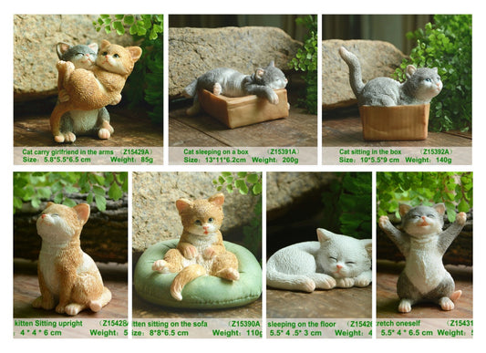 Cute cat decoration simulation doll creative car interior jewelry office desk small decoration girl gift birthday