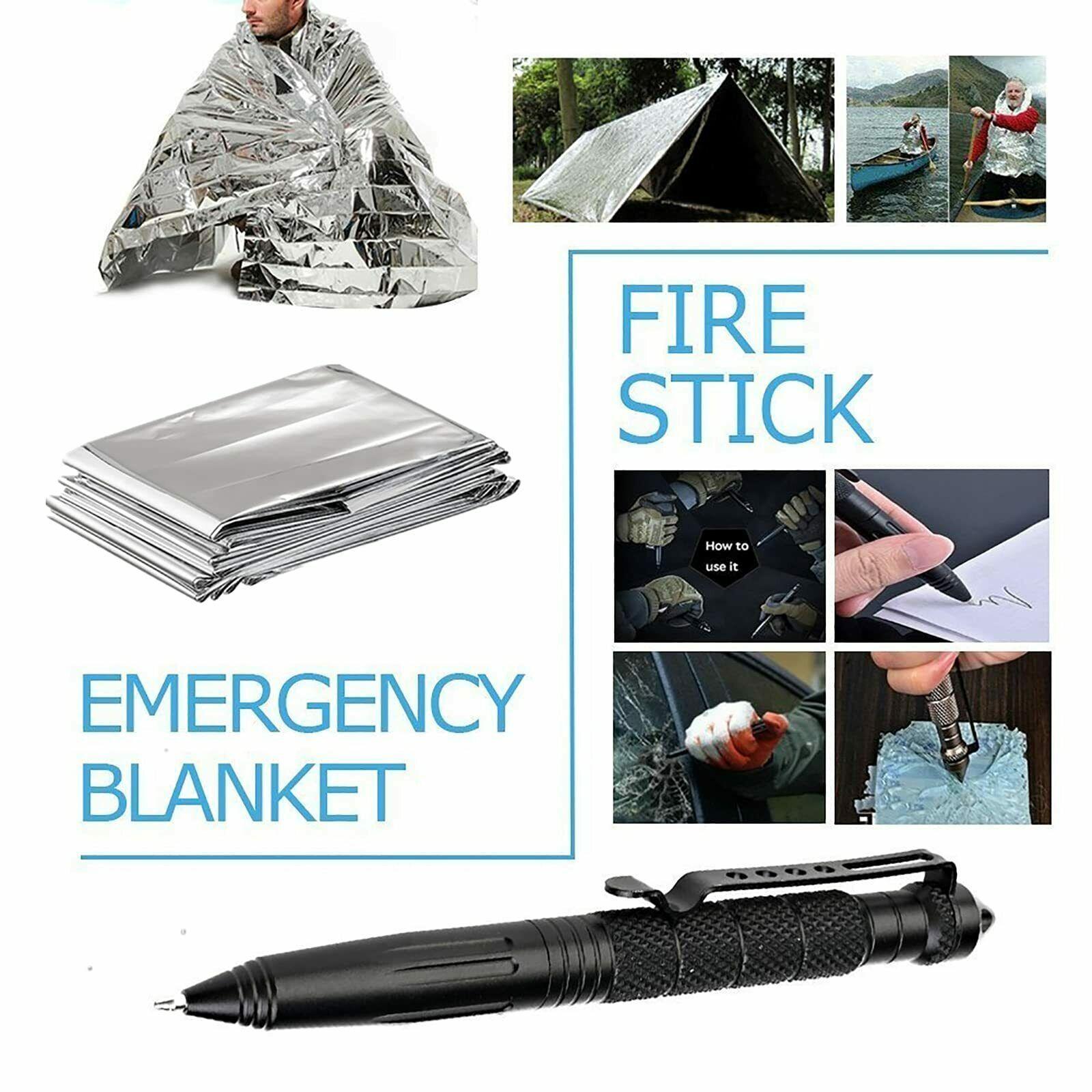 14-In-1 Outdoor Emergency Survival Kit Camping Hiking Tactical Gear Case Set Box - US Style Inc.