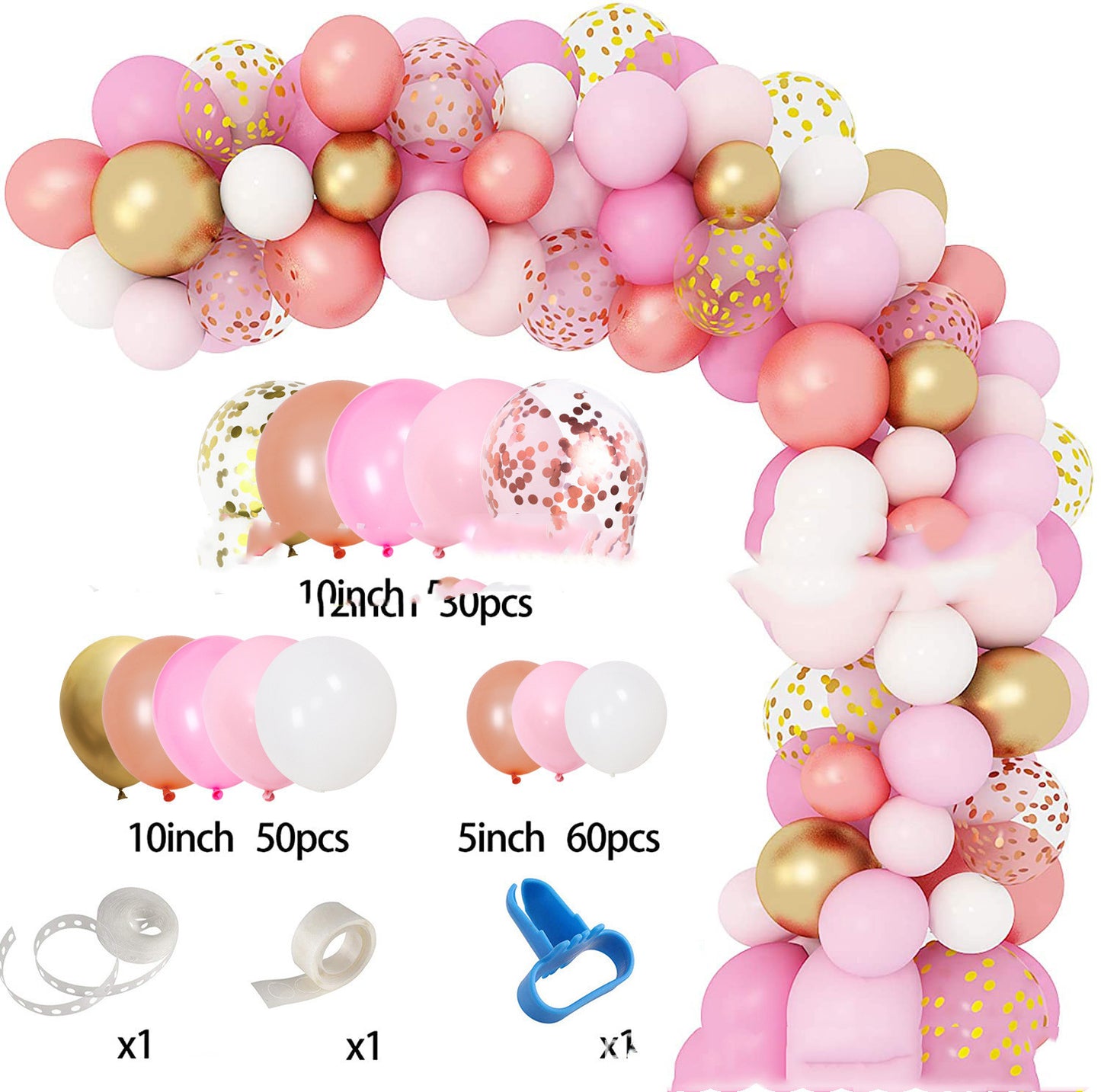 Rose Gold Latex Balloon Set Wedding Event Birthday Party Decoration Balloons