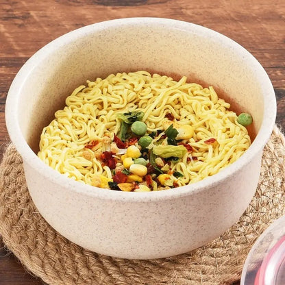 3pcs Lightweight Wheat Straw Bowl For Food Storage Cereal Desserts, Reusable Cutlery, Can Be Used As Fruit Snack Container