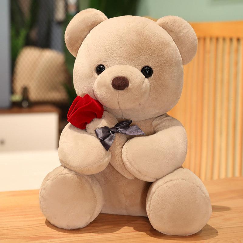 23-45cm New Lovely Hug Roses Teddy Bear Plush Pillow Stuffed Soft Animal Dolls Nice Birthday Gift Girlfriend Valentine's Day - US Style Inc.