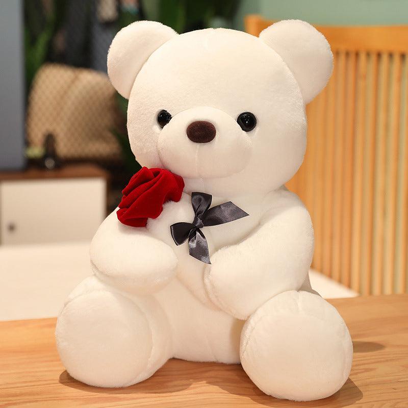 23-45cm New Lovely Hug Roses Teddy Bear Plush Pillow Stuffed Soft Animal Dolls Nice Birthday Gift Girlfriend Valentine's Day - US Style Inc.