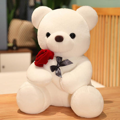 23-45cm New Lovely Hug Roses Teddy Bear Plush Pillow Stuffed Soft Animal Dolls Nice Birthday Gift Girlfriend Valentine's Day - US Style Inc.