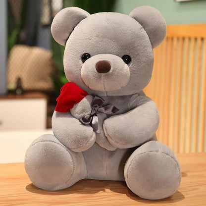 23-45cm New Lovely Hug Roses Teddy Bear Plush Pillow Stuffed Soft Animal Dolls Nice Birthday Gift Girlfriend Valentine's Day - US Style Inc.