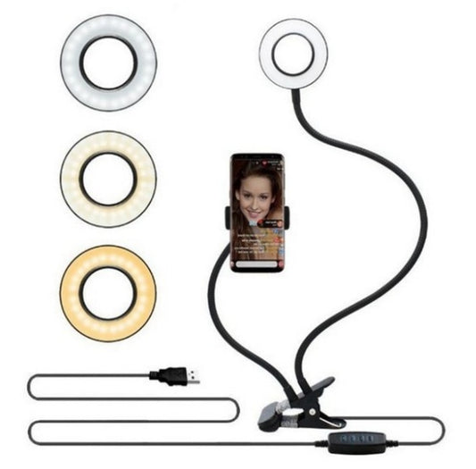 LED Selfie Ring Light for Live Adjustable Makeup Light - 8cm Stand