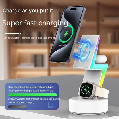 3-in-1 Wireless Charging Stand: Power Up Phone & Airpods (Qi-Enabled) - US Style Inc.