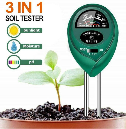 3 In1 Soil Tester Water PH Moisture Light Test Meter Kit For Garden Plant Flower - US Style Inc.