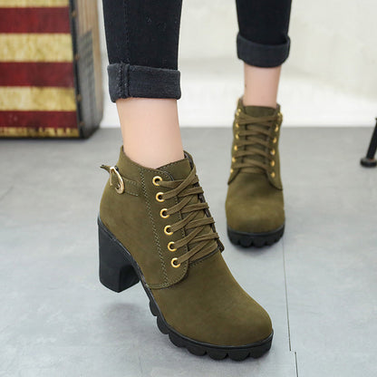 Trendy Chunky Block Heel Ankle Boots for Women