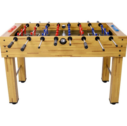 54-Inch Hurricane Foosball Table For Family Game Rooms With Light Cherry Finish, Analog Scoring And Free Accessories