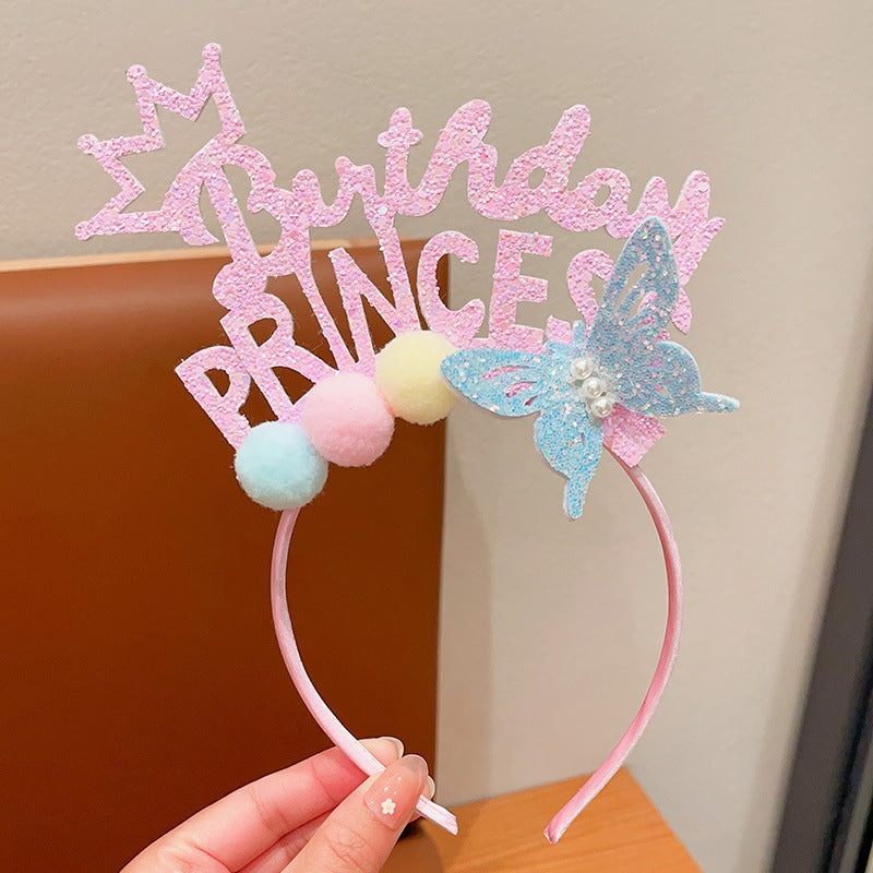 New Cute Children's Headband Princess Birthday Photo Decoration Accessories