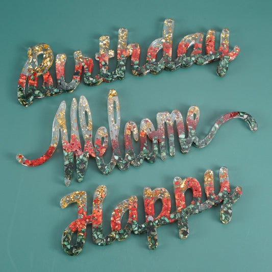 Birthday listing decoration crystal epoxy mold
