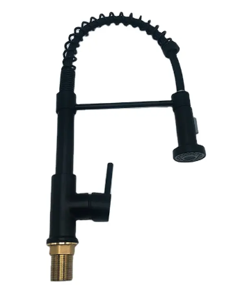 kitchen faucet 90 degree rotate with pull down spray