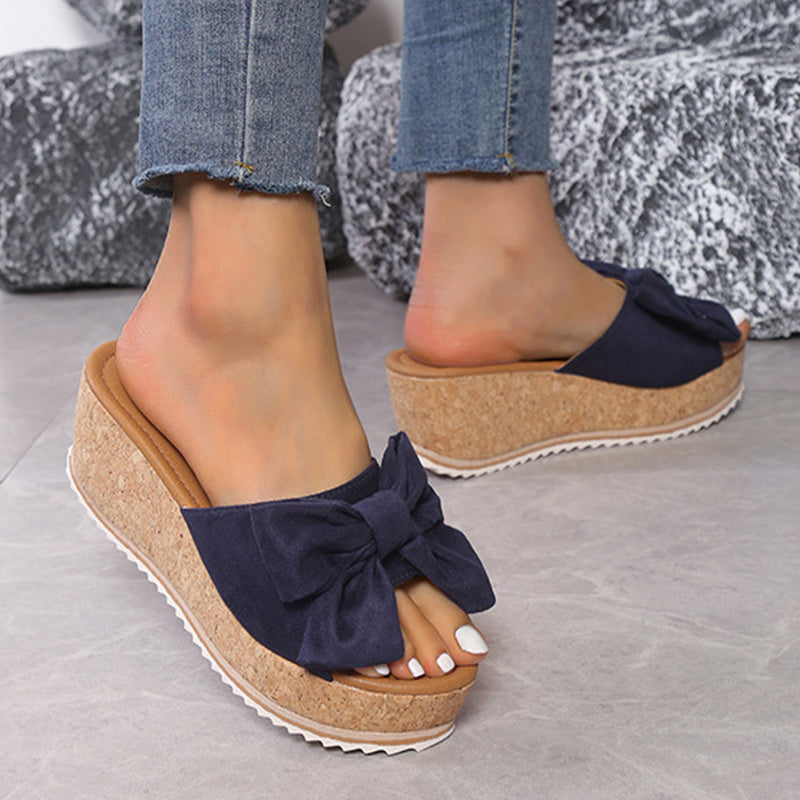 blue wedge sandals