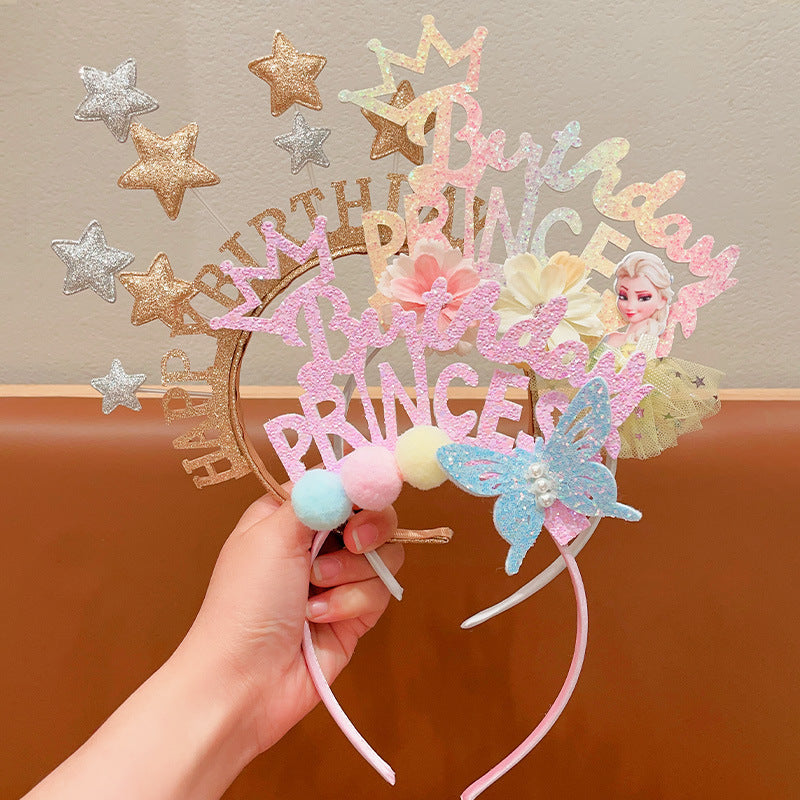 New Cute Children's Headband Princess Birthday Photo Decoration Accessories