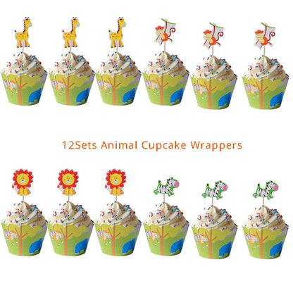 Jungle Birthday Party Decoration Green Numbers