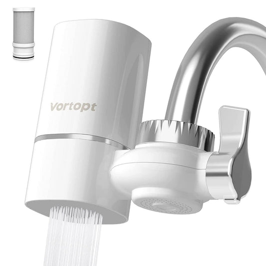 Vortopt Faucet Water Filter For Sink - NSF Certified Water Purifier For Faucet, 400 Gallons Faucet Mount Tap Water Filtration System For Kitchen, Bathroom, Reduces Lead, Chlorine, Bad Taste, T1 - US Style Inc.