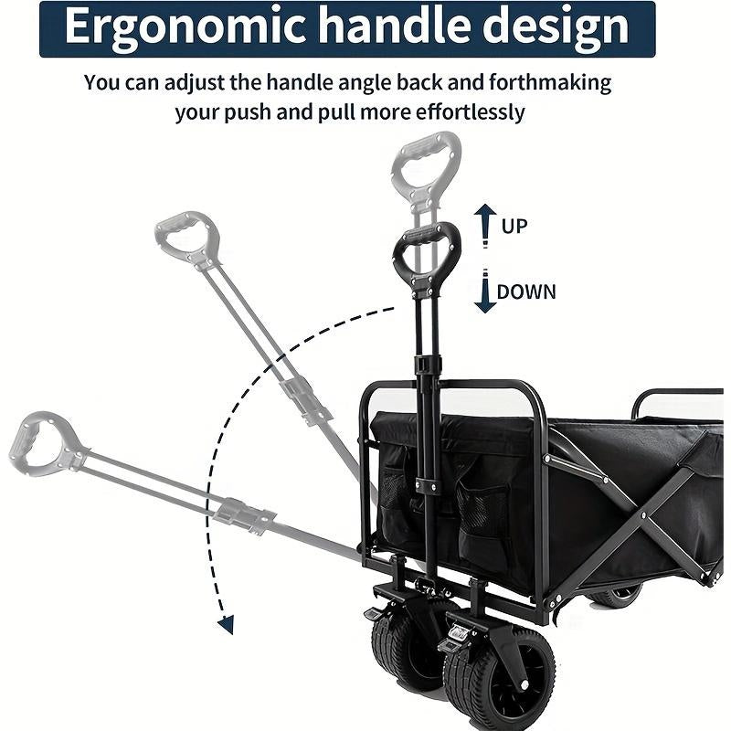 Heavy-duty Folding Multi-functional Camping Trolley - Multi-functional Camping And Beach Trolley - Durable Folding Design, Suitable For Outdoor Adventures, Garden Picnics