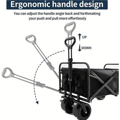 Heavy-duty Folding Multi-functional Camping Trolley - Multi-functional Camping And Beach Trolley - Durable Folding Design, Suitable For Outdoor Adventures, Garden Picnics
