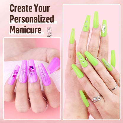 Acrylic Nail Kit With Drill, 4 Colors Gel Polish And UV Light Nail Kit, Birthday Gifts For Women, Valentines Day Gifts For Girl, Professional Nails Kit Acrylic Set With Everything For Beginners