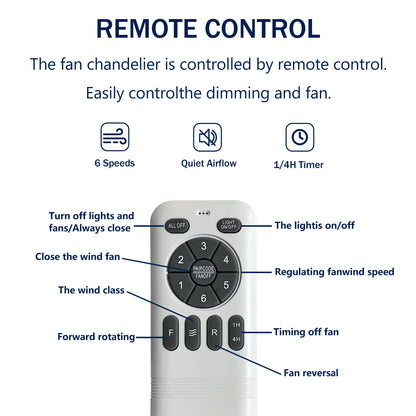 52 Inches Recessed Ceiling Fan Solid Wood Blade Ceiling Fan With Light Strip Remote Control, Noiseless Reversible Motor, 6 Speed, Suitable For Patio Living Room, Bedroom, Indoor, Nickel Color