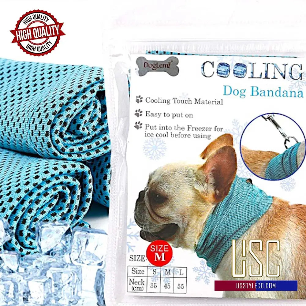 New Dog Scarf with Cooling technology fabric, lightweight and breathable, safe and non-irritating, enhanced cooling effect with water activation at US Style Co