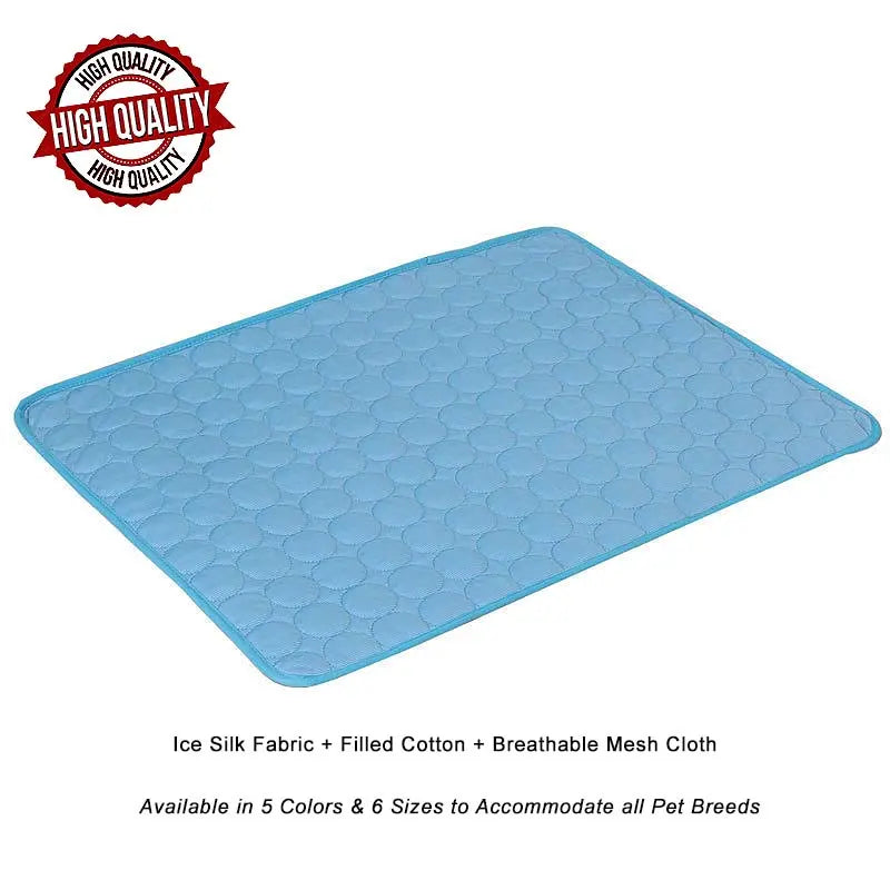 Pet Ice Cooling Pad Blue in various colors and sizes