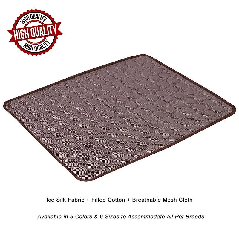 Pet Ice Cooling Pad Coffee in various colors and sizes