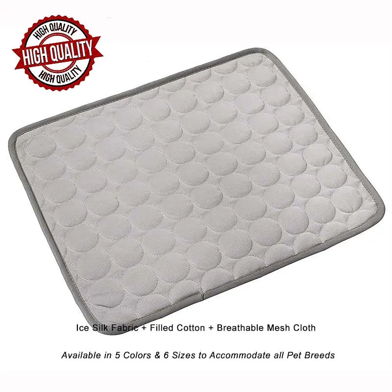 Pet Ice Cooling Pad Grey in various colors and sizes