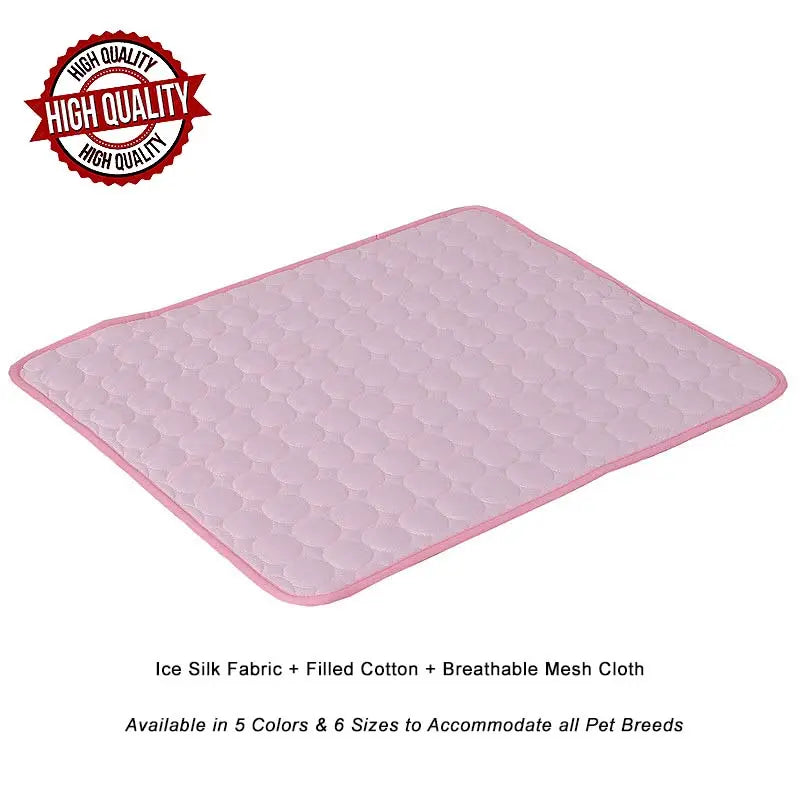 Pet Ice Cooling Pad Pink in various colors and sizes