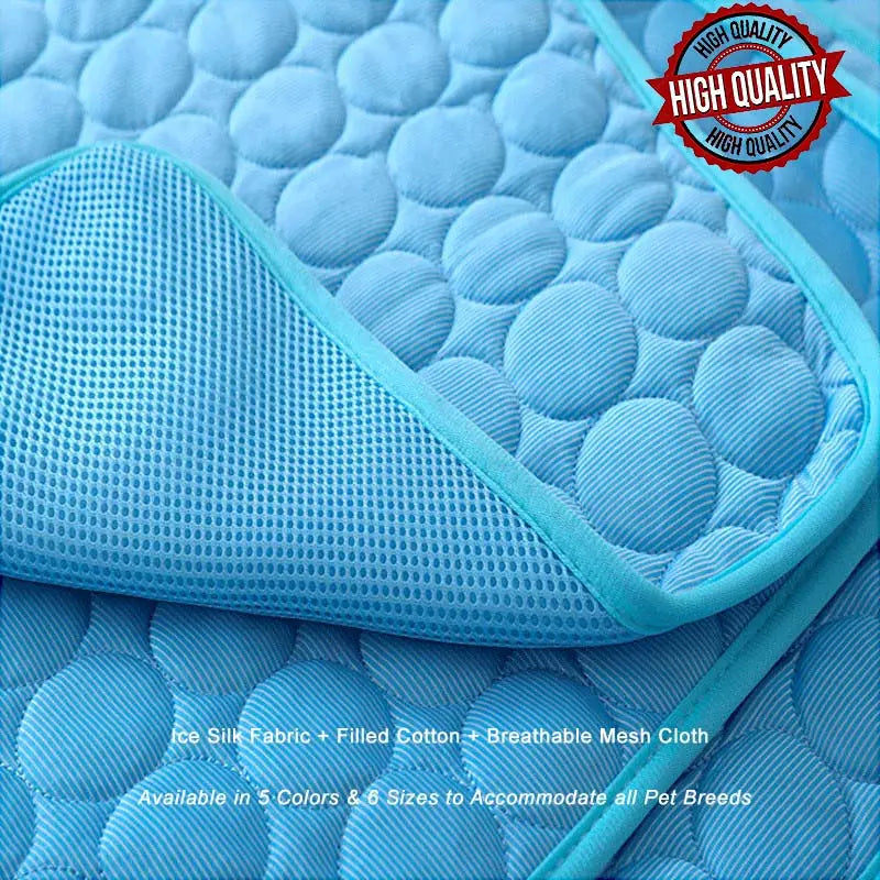 High Quality non slip Pet Ice Cooling Pad Blue in various colors and sizes