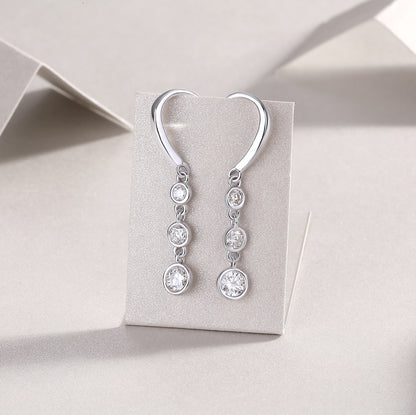 Classic Multi-diamond Set Moissanite Silver Earrings Luxury Fashion Diamond Earrings Stud Earrings