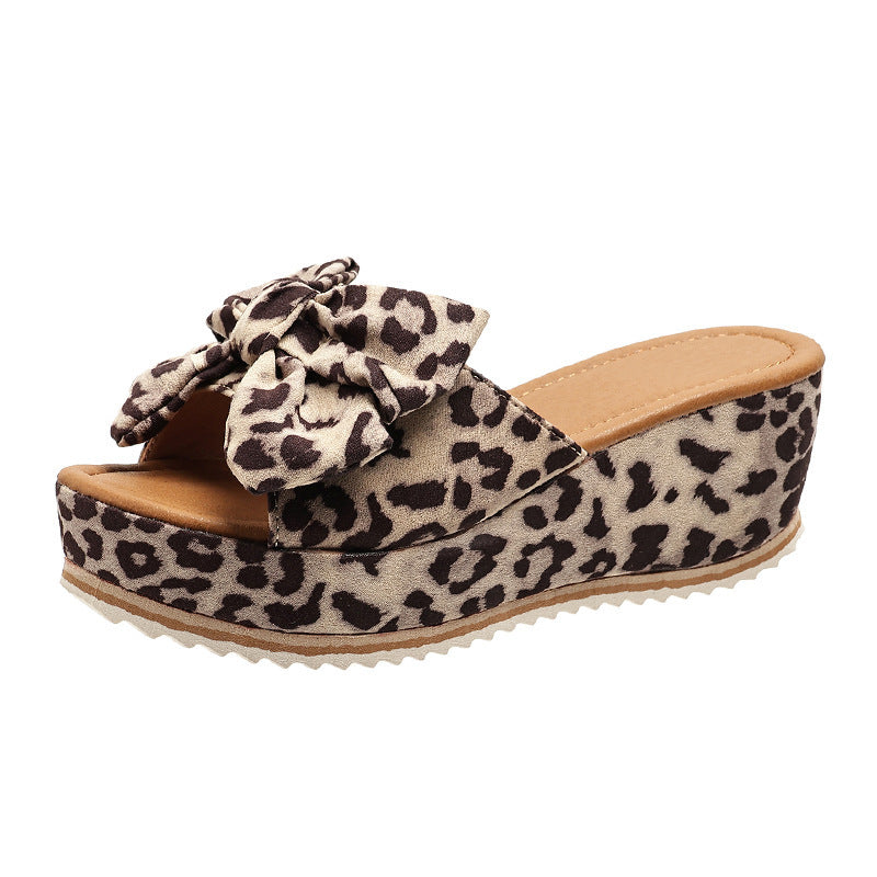 leopard print wedges