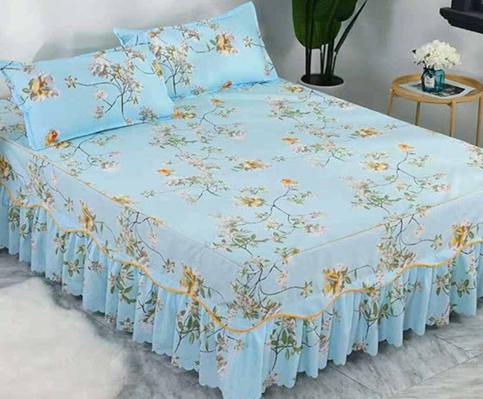 Bed Skirt Pillowcase 3 Woolly Bedsheet Bedding Set Bedspread - US Style Inc.