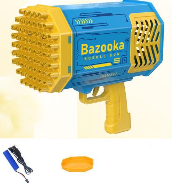 Bubble Gun Rocket 69 Holes Soap Bubbles Machine Gun Shape Automatic Blower With Light Toys For Kids Pomperos - US Style Inc.